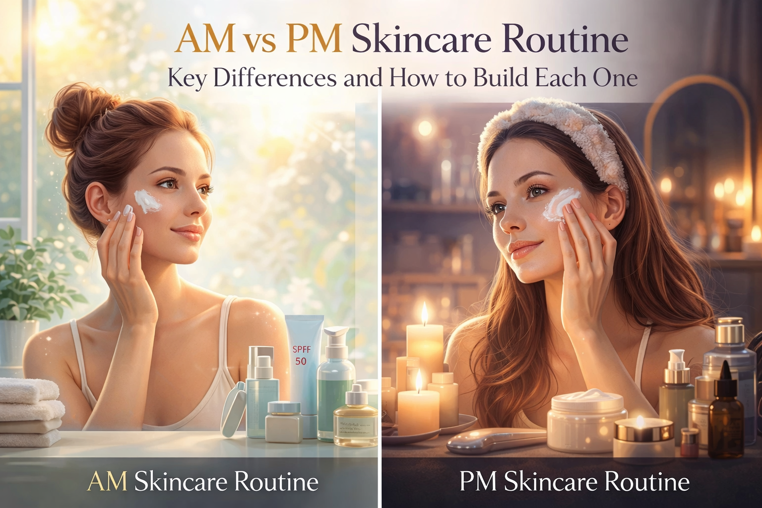 AM vs PM Skincare Routine — Key Differences and How to Build Each One