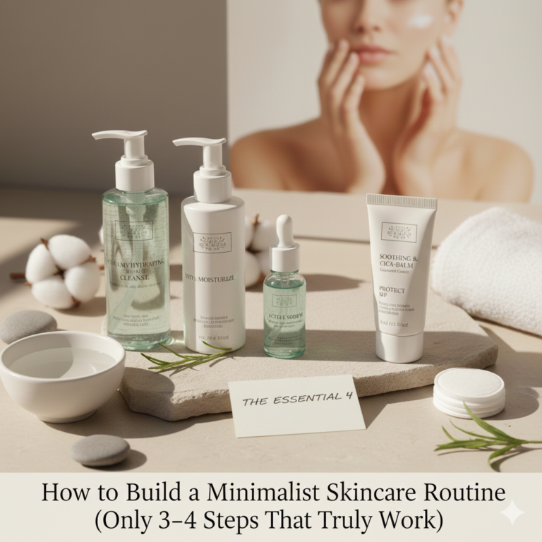 How to Build a Minimalist Skincare Routine (Only 3–4 Steps That Truly Work)